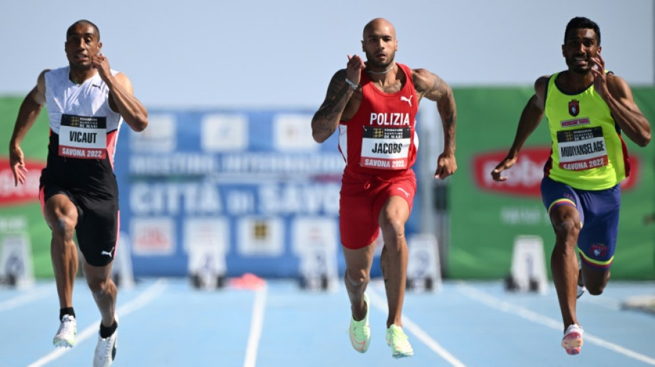 Olympic champion Jacobs says 'not myself' despite winning return to 100 metres