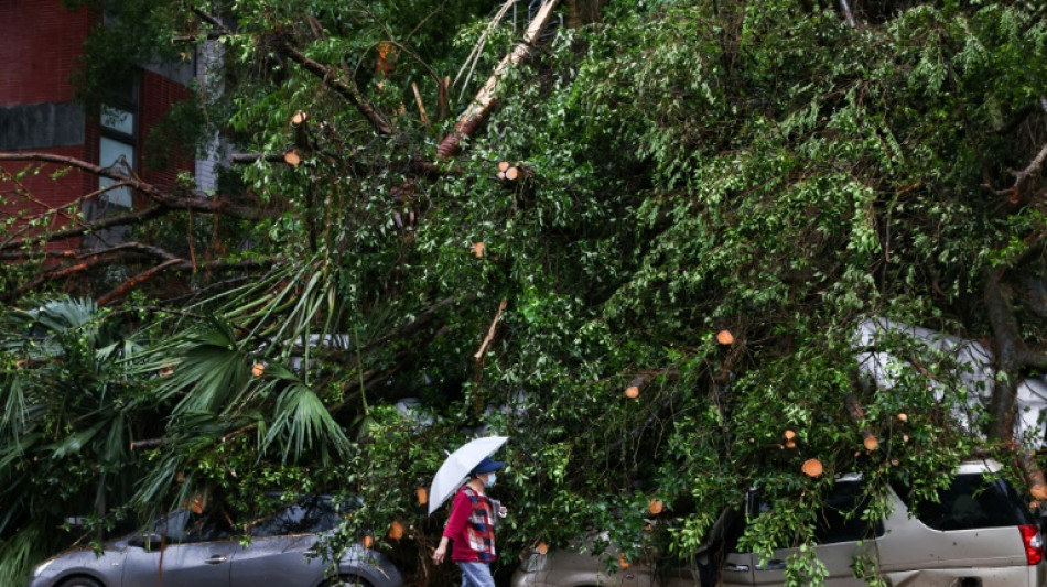 Taiwan cleans up after Typhoon Kong-rey leaves two dead