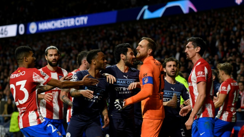 Man City see off Atletico in fiery clash to reach semi-finals