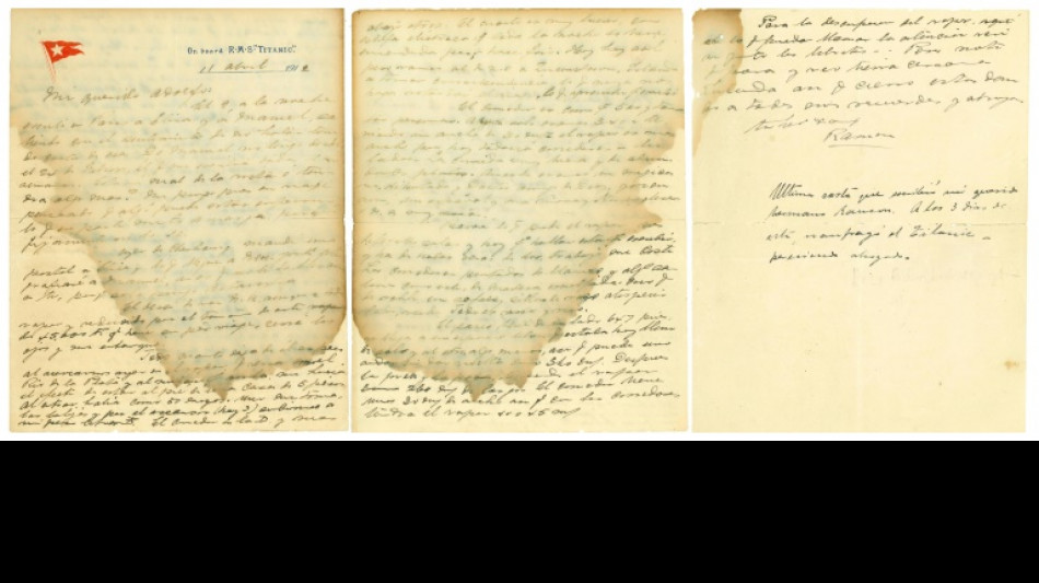 Titanic passenger's letter to be auctioned in Uruguay