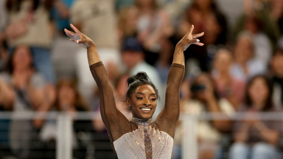 Biles continues Olympic build-up with ninth all-around US gymnastics title